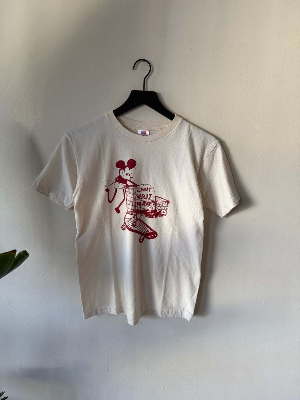 Bayside Graphic T-Shirt Size Small Can't Wait To Die Mickey Mouse